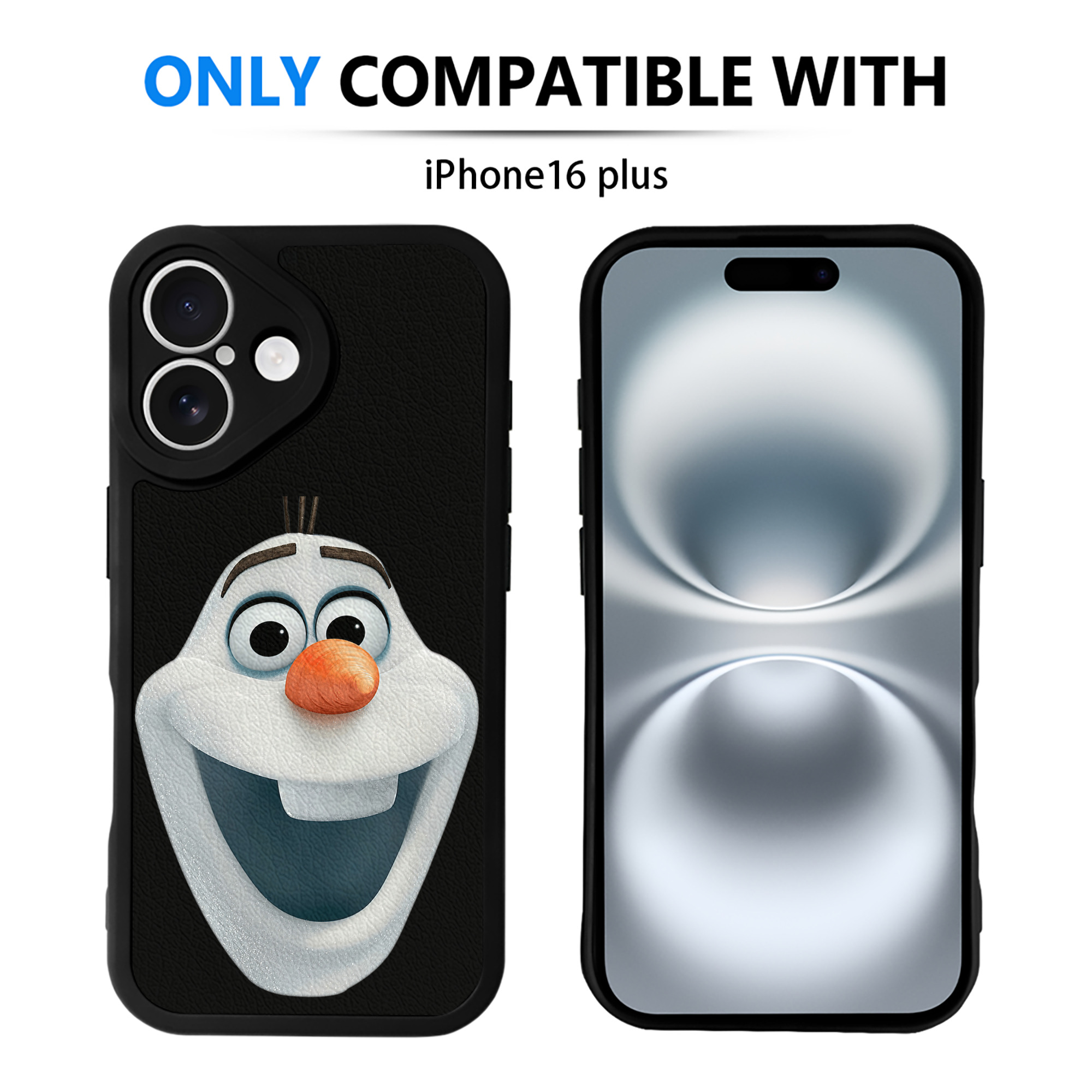 （画像用） アナと雪の女王 アンナ エルサ Frozen Anna Elsa 【iPhone 16シリーズ対応】シリコンスマホケース（レザー調） 材質：シリコン